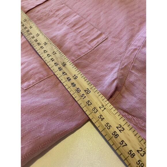 Ted Baker Men's 15.5-32/33 Dress Shirt Pink Stripe Button Down Business Office - Picture 5 of 6